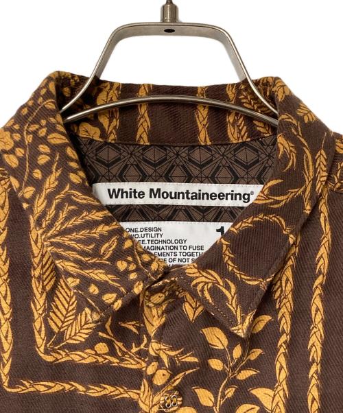 WHITE MOUNTAINEERING（ホワイトマウンテ二アニング）WHITE MOUNTAINEERING (ホワイトマウンテ二アニング) BOTANICAL BANDANA PRINTED SHIRT ブラウン×イエロー サイズ:1の古着・服飾アイテム