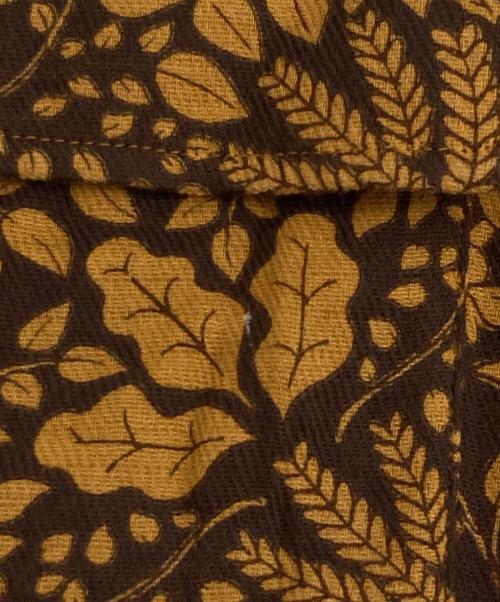 WHITE MOUNTAINEERING（ホワイトマウンテ二アニング）WHITE MOUNTAINEERING (ホワイトマウンテ二アニング) BOTANICAL BANDANA PRINTED SHIRT ブラウン×イエロー サイズ:1の古着・服飾アイテム