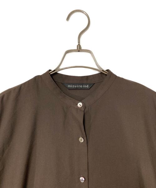 mizuiro-ind（ミズイロインド）mizuiro-ind (ミズイロインド) シャツワンピース ブラウン サイズ:表記なしの古着・服飾アイテム