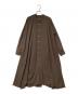 mizuiro-ind（ミズイロインド）の古着「シャツワンピース」｜ブラウン
