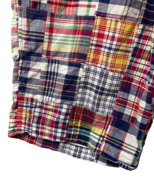 Engineered Garments（エンジニアド ガーメンツ）Engineered Garments (エンジニアド ガーメンツ) パッチワークチェックハーフパンツ レッド サイズ:34の古着・服飾アイテム