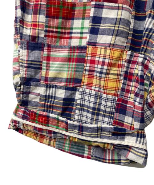 Engineered Garments（エンジニアド ガーメンツ）Engineered Garments (エンジニアド ガーメンツ) パッチワークチェックハーフパンツ レッド サイズ:34の古着・服飾アイテム