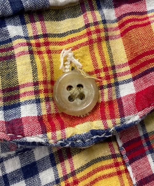 Engineered Garments（エンジニアド ガーメンツ）Engineered Garments (エンジニアド ガーメンツ) パッチワークチェックハーフパンツ レッド サイズ:34の古着・服飾アイテム