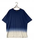 KOLORカラー）の古着「グラデーションTシャツ」｜ネイビー