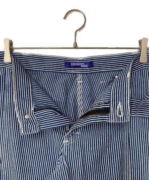 COMME des GARCONS JUNYA WATANABE MAN（コム デ ギャルソン ジュンヤ ワタナベ マン）COMME des GARCONS JUNYA WATANABE MAN (コム デ ギャルソン ジュンヤ ワタナベ マン) ヒッコリーパンツ インディゴ サイズ:Mの古着・服飾アイテム