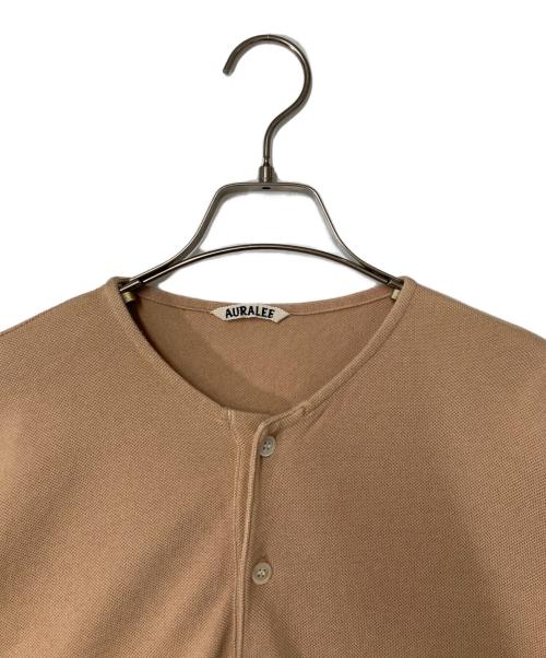 AURALEE（オーラリー）AURALEE (オーラリー) SUPER SOFT PIQUE HENLEY NECK ベージュ サイズ:4の古着・服飾アイテム