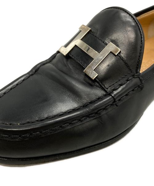 HERMES（エルメス）HERMES (エルメス) Hロゴ コンスタンス ローファー ブラック サイズ:37の古着・服飾アイテム