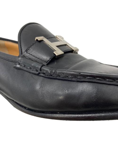 HERMES（エルメス）HERMES (エルメス) Hロゴ コンスタンス ローファー ブラック サイズ:37の古着・服飾アイテム