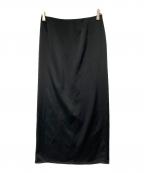 ESTNATIONエストネーション）の古着「ダブルクロスIラインスカート」｜ブラック