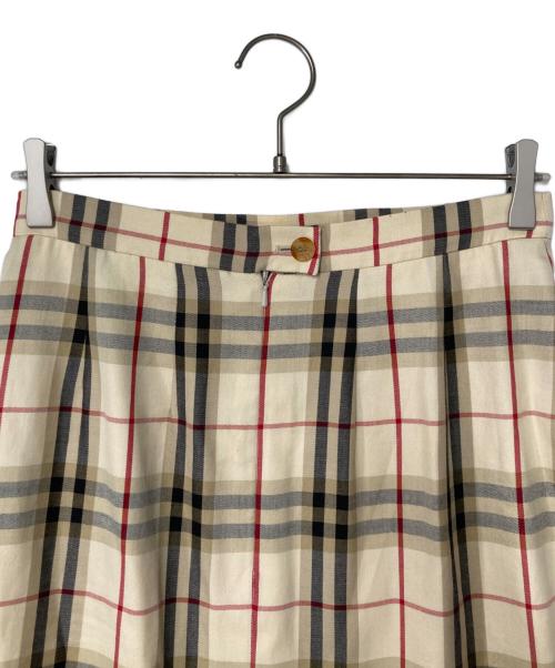 Burberry's（バーバリー）Burberry's (バーバリーズ) チェックスカート ベージュ×レッド サイズ:9の古着・服飾アイテム