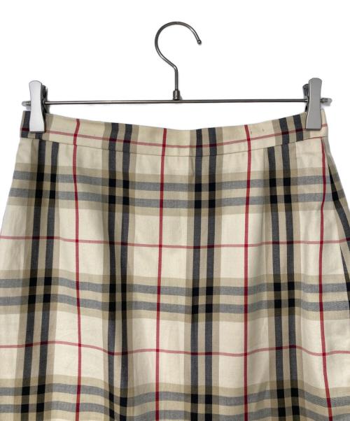 Burberry's（バーバリー）Burberry's (バーバリーズ) チェックスカート ベージュ×レッド サイズ:9の古着・服飾アイテム