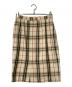 Burberry's（バーバリーズ）の古着「チェックスカート」｜ベージュ×レッド