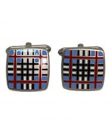 BURBERRY（バーバリー）の古着「チェック柄カフス」｜ブラック×ブルー