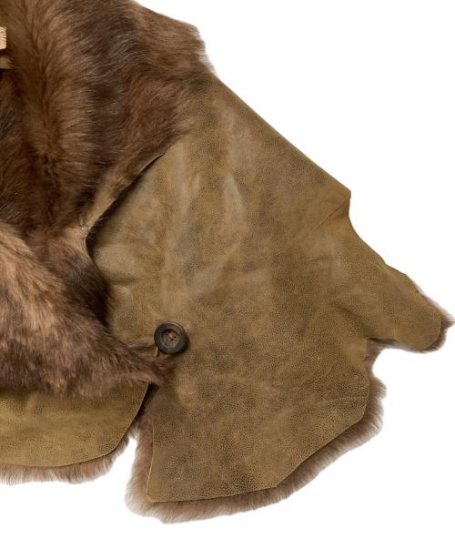 Karl Donoghue（カールドノヒュー）Karl Donoghue (カールドノヒュー) EXCLUSIVE TOSCANA LAMBSKIN BUTTON SHRUG ブラウン サイズ:表記なしの古着・服飾アイテム