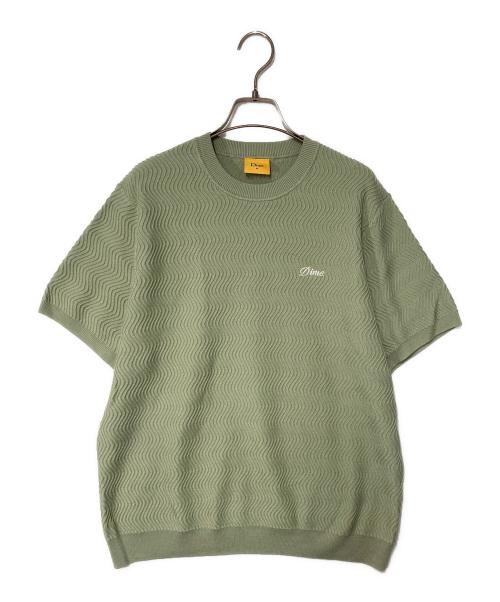 Dime（ダイム）Dime (ダイム) Wave Knit SS Shirt　 グリーン サイズ:Ｍの古着・服飾アイテム