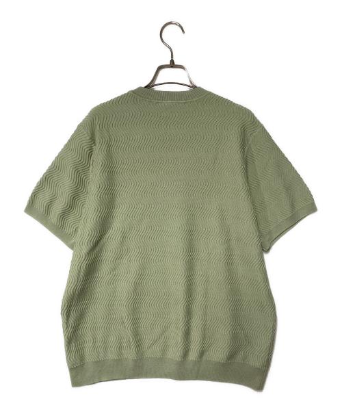 Dime（ダイム）Dime (ダイム) Wave Knit SS Shirt　 グリーン サイズ:Ｍの古着・服飾アイテム