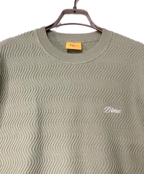Dime（ダイム）Dime (ダイム) Wave Knit SS Shirt　 グリーン サイズ:Ｍの古着・服飾アイテム
