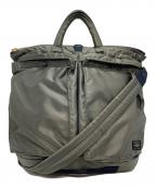 PORTERポーター）の古着「2WAY HELMET BAG」｜シルバーグレー