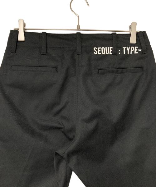 SEQUEL（シークエル）SEQUEL (シークエル) サイドラインワークパンツ ブラック サイズ:Ｓの古着・服飾アイテム