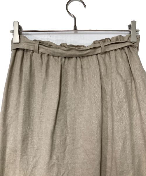 evam eva（エヴァムエヴァ）evam eva (エヴァムエヴァ) リネンラップスカート ベージュ サイズ:-の古着・服飾アイテム