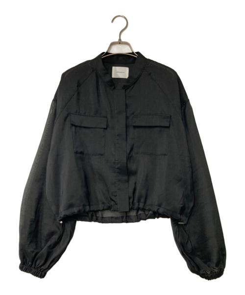 MIDIUMISOLID（ミディウミソリッド）MIDIUMISOLID (ミディウミソリッド) シアーブルゾン ブラック サイズ:-の古着・服飾アイテム