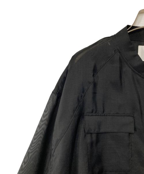 MIDIUMISOLID（ミディウミソリッド）MIDIUMISOLID (ミディウミソリッド) シアーブルゾン ブラック サイズ:-の古着・服飾アイテム