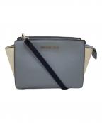 MICHAEL KORSマイケル・コース）の古着「バイカラー ショルダーバッグ」｜ブルー×ホワイト