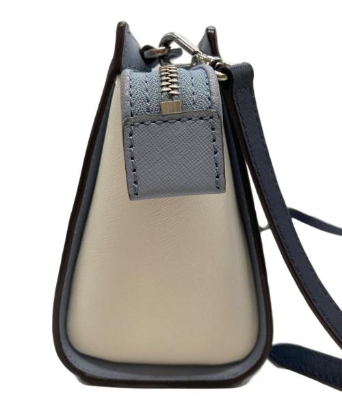 MICHAEL KORS（マイケル・コース）MICHAEL KORS (マイケル・コース) バイカラー ショルダーバッグ ブルー×ホワイトの古着・服飾アイテム