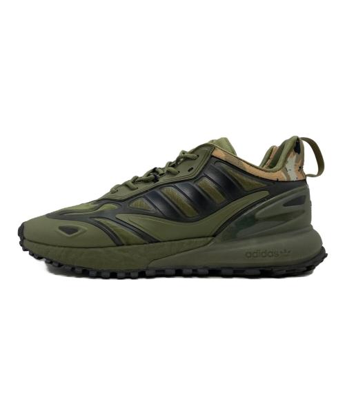 adidas（アディダス）adidas (アディダス) ZX 2K BOOST 2.0 TRAIL オリーブ サイズ:US9.5の古着・服飾アイテム