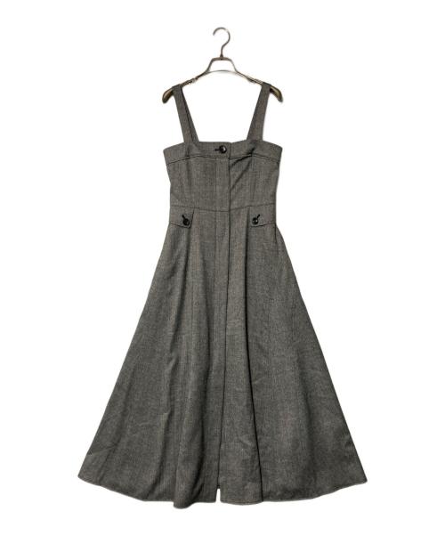 allureville（アルアバイル）allureville (アルアバイル) シックツイードサロペットドレス グレー サイズ:2の古着・服飾アイテム