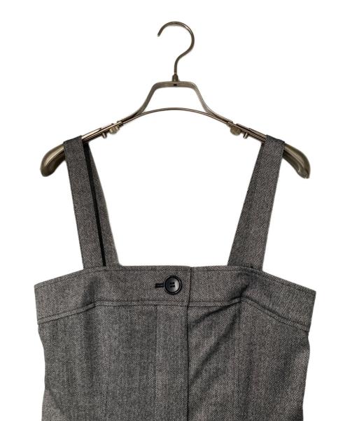 allureville（アルアバイル）allureville (アルアバイル) シックツイードサロペットドレス グレー サイズ:2の古着・服飾アイテム