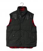 POLO RALPH LAURENポロ・ラルフローレン）の古着「Leather York Reversible Down Vest」｜ブラック×レッド