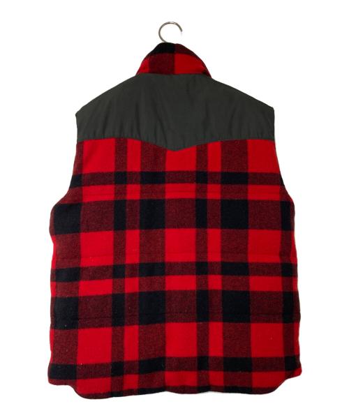 POLO RALPH LAUREN（ポロ・ラルフローレン）POLO RALPH LAUREN (ポロ・ラルフローレン) Leather York Reversible Down Vest ブラック×レッド サイズ:Mの古着・服飾アイテム