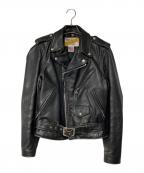 Schottショット）の古着「618 ダブルライダースジャケット USA製」｜ブラック