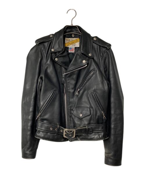 Schott（ショット）Schott (ショット) 618 ダブルライダースジャケット USA製 ブラック サイズ:34の古着・服飾アイテム