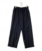 The Blurred CLOTHINGブラードクロージング）の古着「ウールストライプパンツ」｜ネイビー