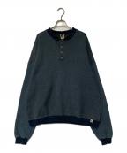 RUSSELL ATHLETICラッセルアスレチック）の古着「ヘンリーネックスウェット」｜ネイビー