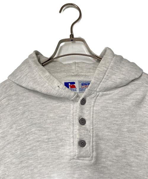 RUSSELL ATHLETIC（ラッセルアスレチック）RUSSELL ATHLETIC (ラッセルアスレチック) ヘンリーネックプルオーバーパーカー グレー サイズ:XXLの古着・服飾アイテム