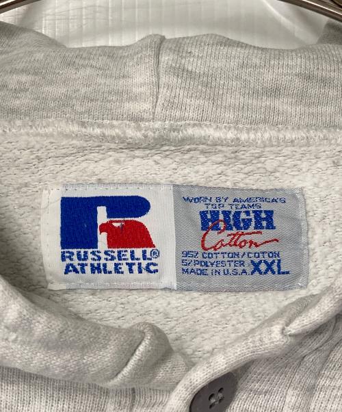 RUSSELL ATHLETIC（ラッセルアスレチック）RUSSELL ATHLETIC (ラッセルアスレチック) ヘンリーネックプルオーバーパーカー グレー サイズ:XXLの古着・服飾アイテム