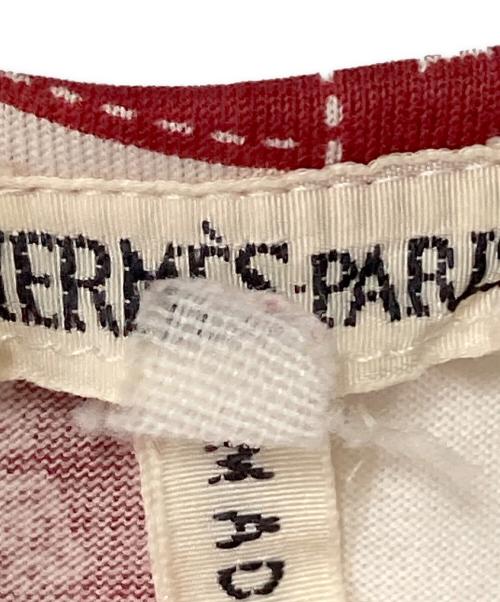 HERMES（エルメス）HERMES (エルメス) ボルディック柄カットソー アイボリー×レッド サイズ:Ｍの古着・服飾アイテム