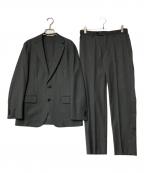 green label relaxingグリーンレーベルリラクシング）の古着「WTO TW/PU メッシュ スリム スーツ」｜グレー