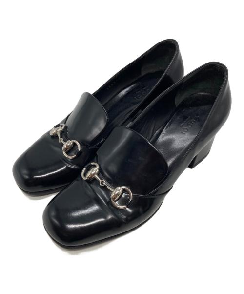 GUCCI（グッチ）GUCCI (グッチ) ホースビット ヒールパンプス ブラック サイズ:36の古着・服飾アイテム