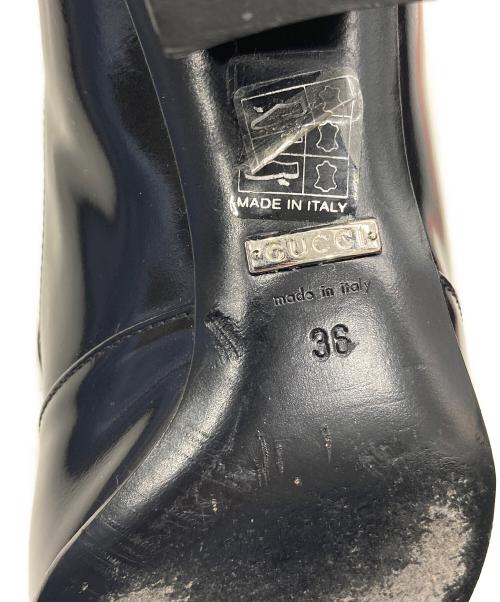 GUCCI（グッチ）GUCCI (グッチ) ホースビット ヒールパンプス ブラック サイズ:36の古着・服飾アイテム