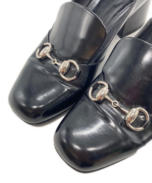 GUCCI（グッチ）GUCCI (グッチ) ホースビット ヒールパンプス ブラック サイズ:36の古着・服飾アイテム