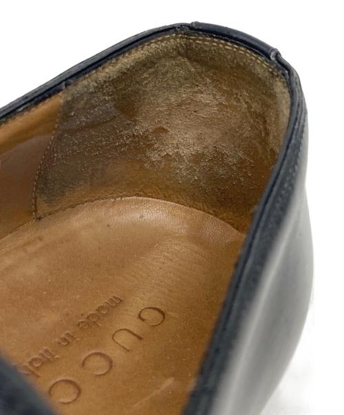 GUCCI（グッチ）GUCCI (グッチ) スクエアトゥ ホースビットローファー ブラック サイズ:42 1/2の古着・服飾アイテム