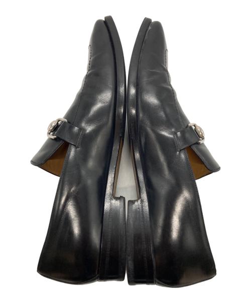 GUCCI（グッチ）GUCCI (グッチ) スクエアトゥ ホースビットローファー ブラック サイズ:42 1/2の古着・服飾アイテム