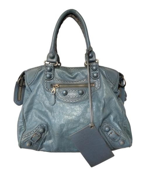 BALENCIAGA（バレンシアガ）BALENCIAGA (バレンシアガ) ザシャイアント・ヴェロカバード 2WAYハンドバッグ ブルーの古着・服飾アイテム