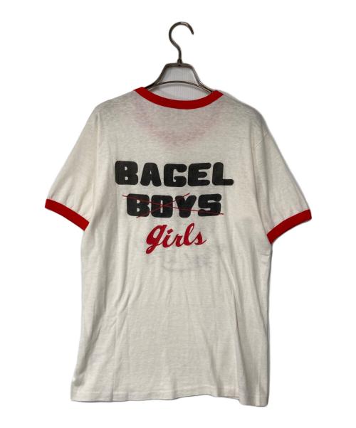 Hanes（ヘインズ）Hanes (ヘインズ) 70's 三角タグリンガーTシャツ ホワイト×レッド サイズ:Ｍの古着・服飾アイテム