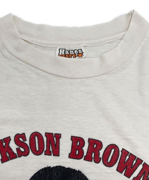 Hanes（ヘインズ）Hanes (ヘインズ) Hanes JACKSON BROWNE  80'sTシャツ ホワイト サイズ:Ｍの古着・服飾アイテム