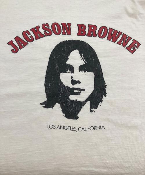Hanes（ヘインズ）Hanes (ヘインズ) Hanes JACKSON BROWNE  80'sTシャツ ホワイト サイズ:Ｍの古着・服飾アイテム